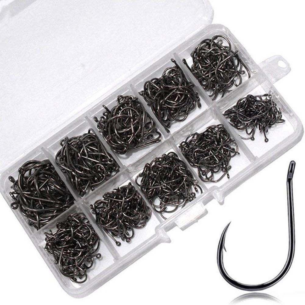 Fly Fishing Set - 100/500pcs Fishing Hooks Set Carbon Steel