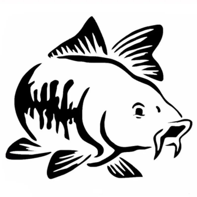 Fishing Equipment And Accessories - Car Sticker Cartoon Carp Fishing Car