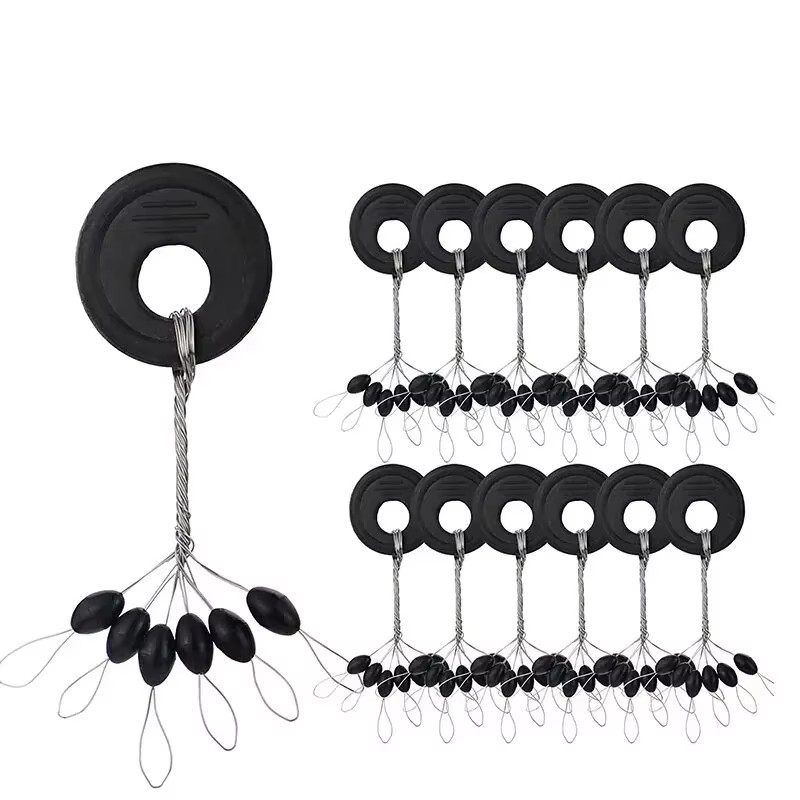 Fly Fishing Set - 10-60Group Set Rubber Space Beans Oval