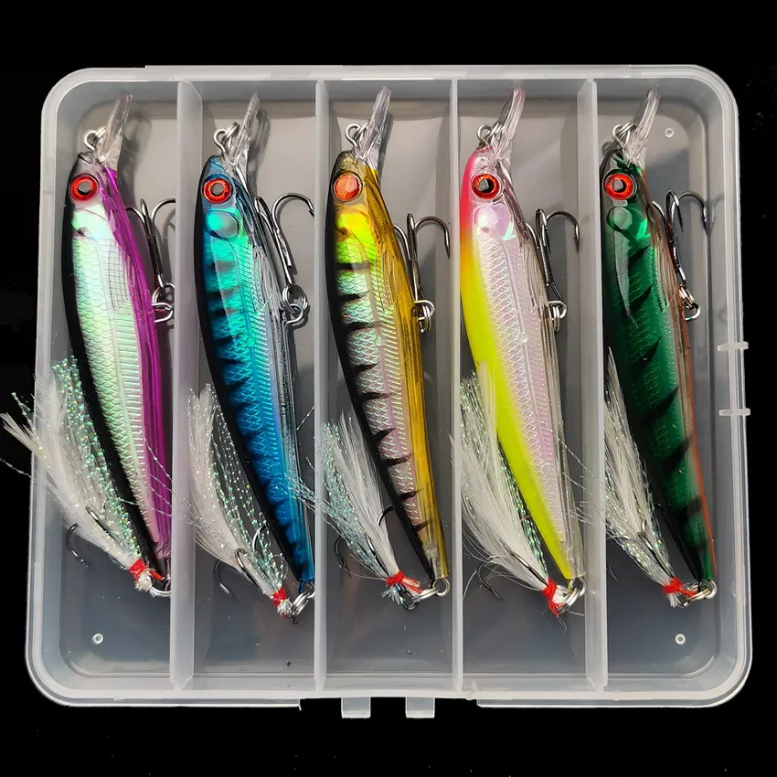 Fishing Gear - 5pcs/box Laser 3D Eyes Bionic Minnow