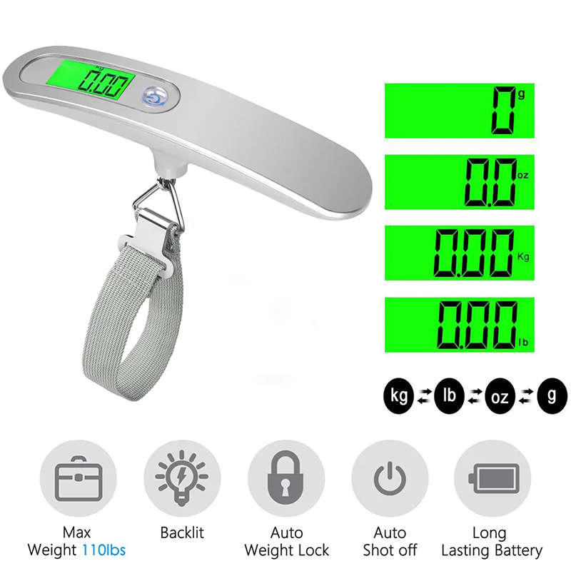 Fishing Equipment And Accessories - 50kg/110 Pound Portable Hanging Electronic Luggage