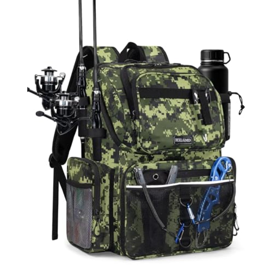Fishing Gear - Fishing Backpack with Rod Holders, 43L