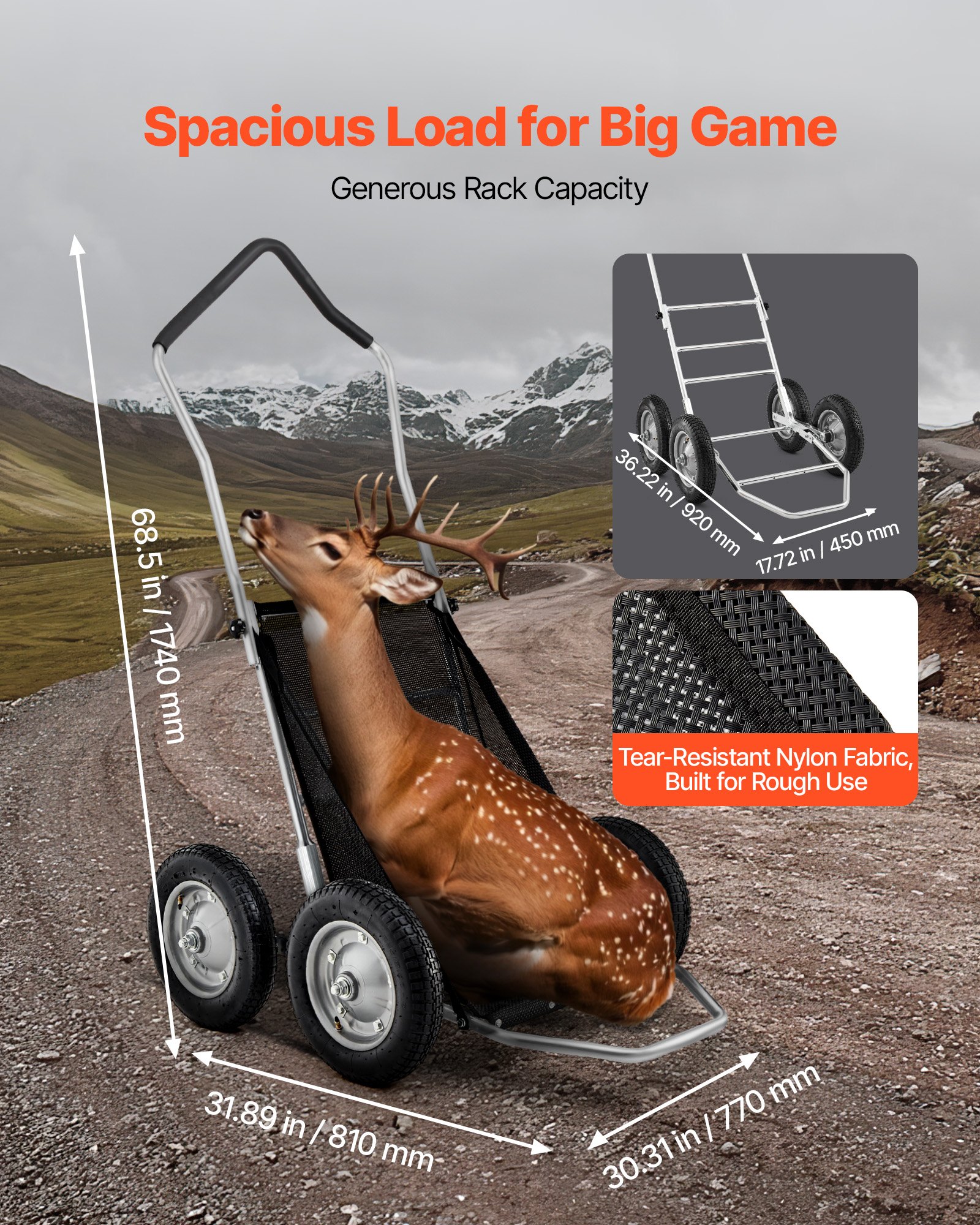 Game Carts For Hunting, 500LBS - огляд і ціна Fishing Gear
