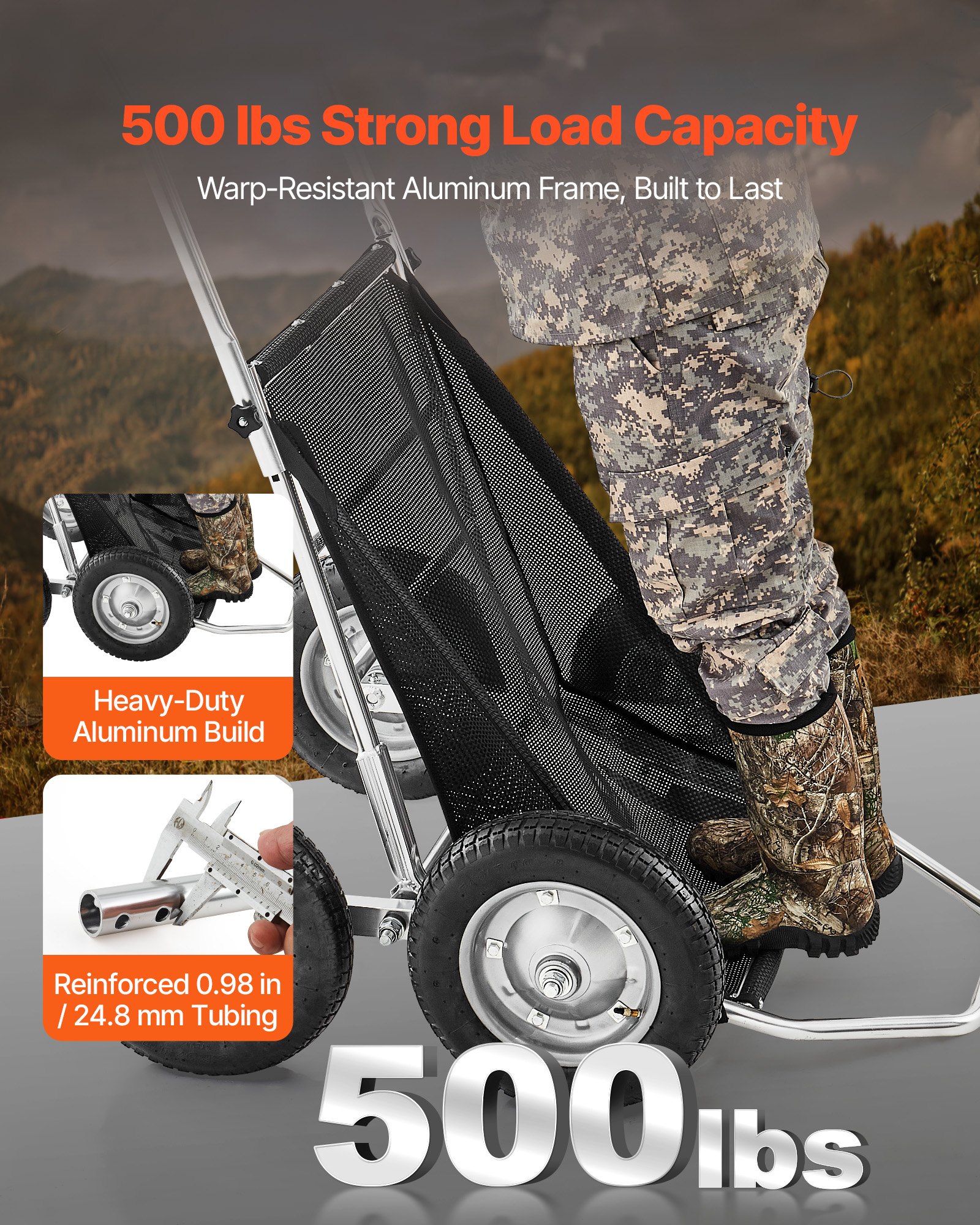 Game Carts For Hunting, 500LBS - огляд і ціна Fishing Gear