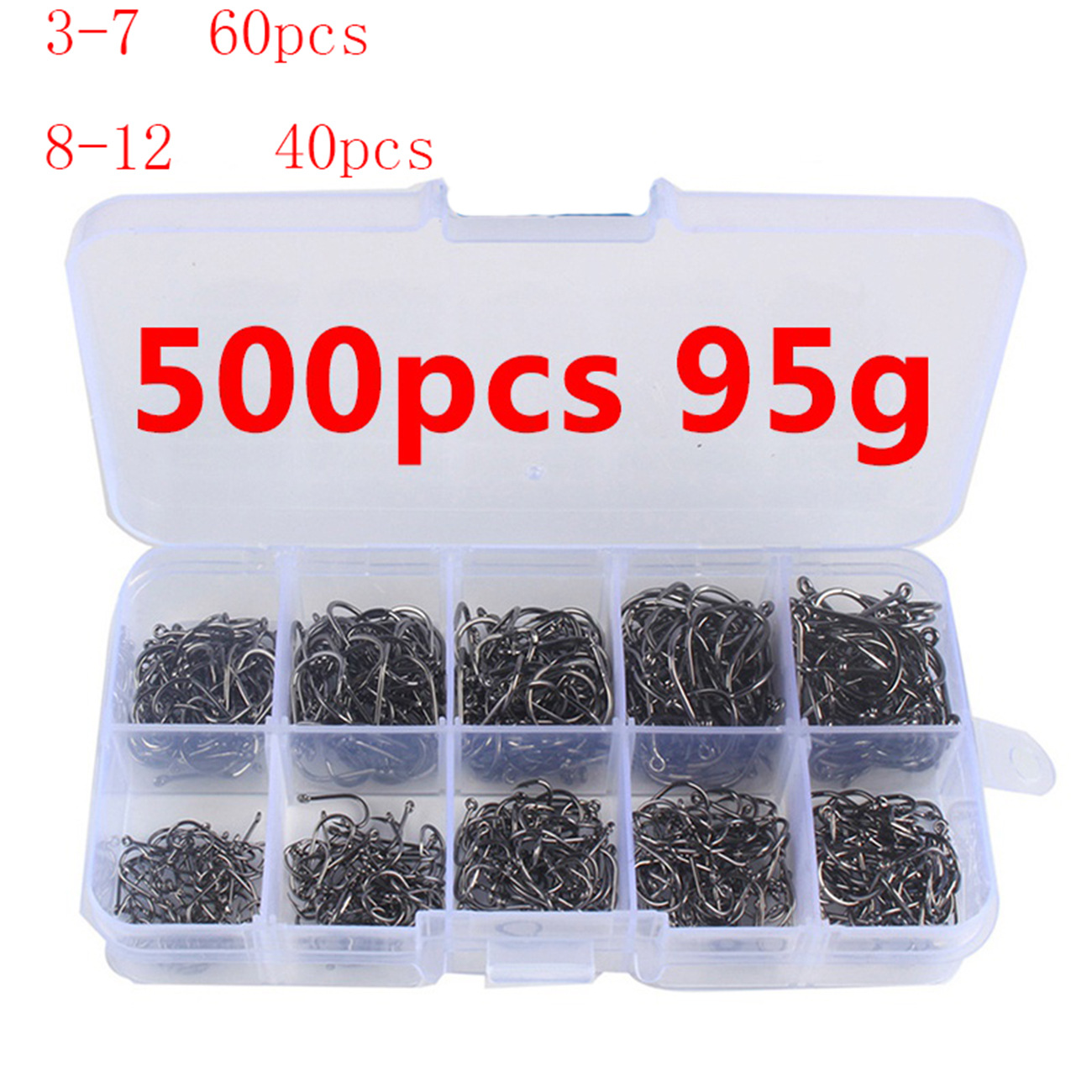100/500pcs Fishing Hooks Set C - огляд і ціна Fly Fishing Set