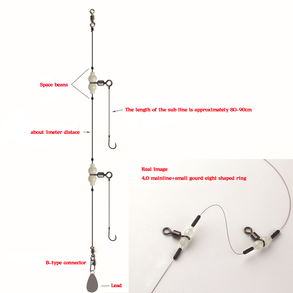 MNFT 100Pcs Luminous 3 Way Dur - огляд і ціна Fishing Equipment On Sale