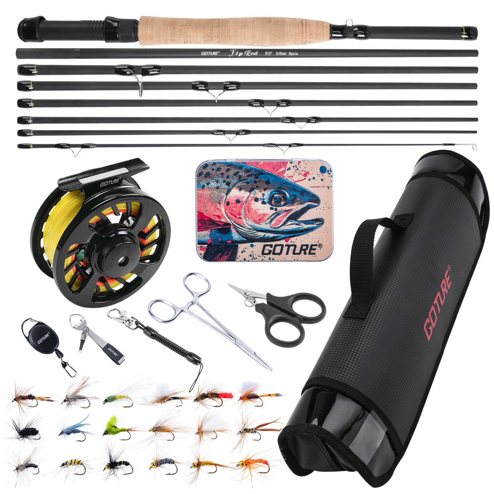 Goture Fly Fishing Rod and Ree - огляд і ціна Fly Fishing Set