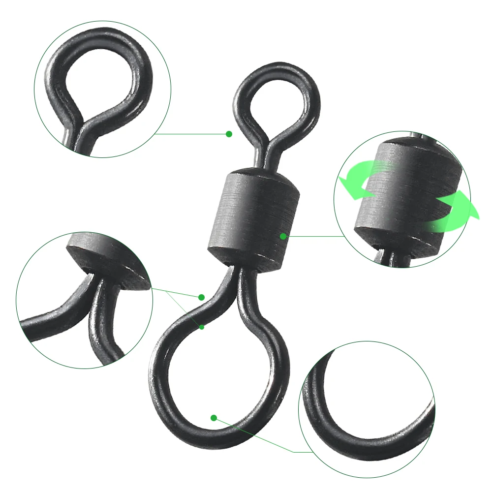 100pcs Carp Fishing Swivel Big - огляд і ціна Carp Fishing Tackle