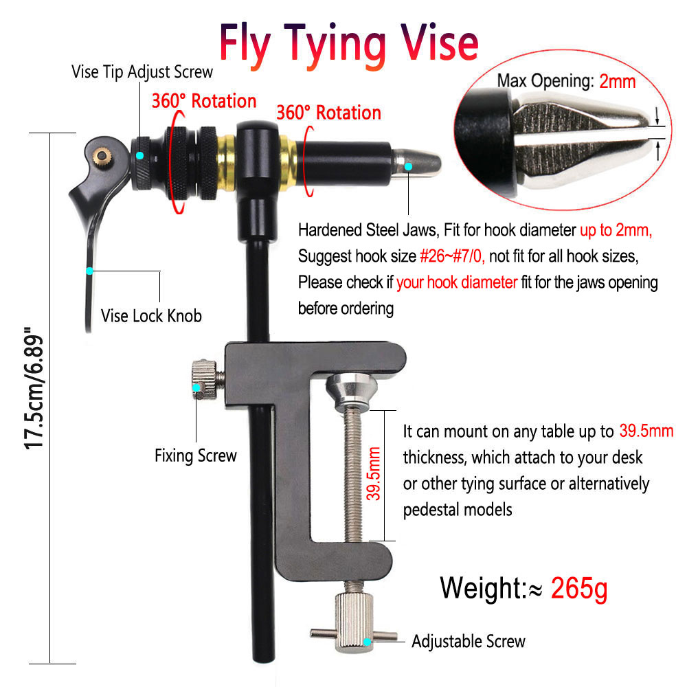 Bimoo 360° Rotation C-Clamp Fl - огляд і ціна Fly Fishing Set