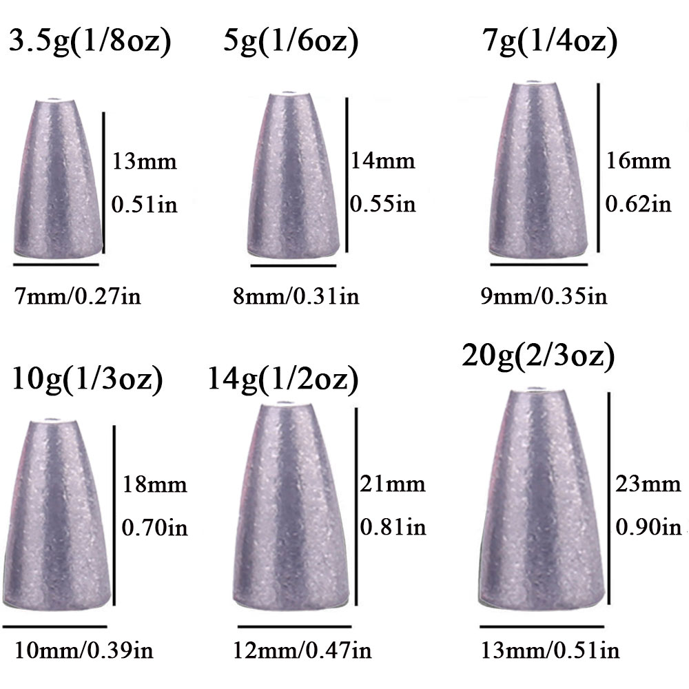 3.5g 5g 7g 10g 14g 20g Bullet  - огляд і ціна Fishing Equipment On Sale